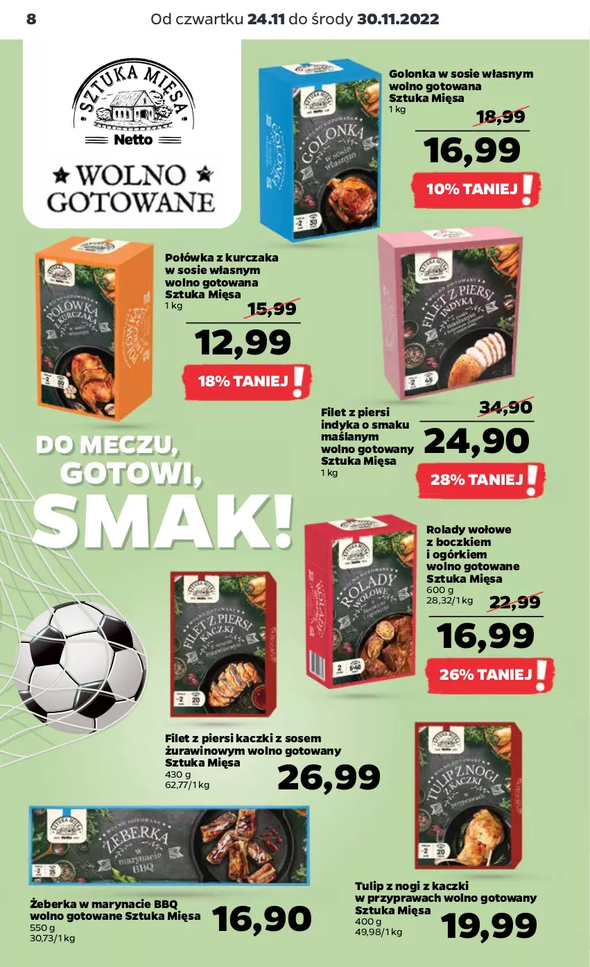 Gazetka promocyjna Netto - Artykuły spożywcze - ważna 24.11 do 30.11.2022 - strona 8 - produkty: Filet z piersi indyka, Filet z piersi kaczki, Kurczak, Sos, Wino