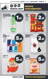 Gazetka promocyjna Netto - Artykuły spożywcze - Gazetka - ważna od 28.09 do 28.09.2024 - strona 3 - produkty: Makaron, Mus, Napój energetyczny, Red Bull, Beko, Spaghetti, Szyna, Znicz, Woda mineralna, Woda, Napój, Kinder