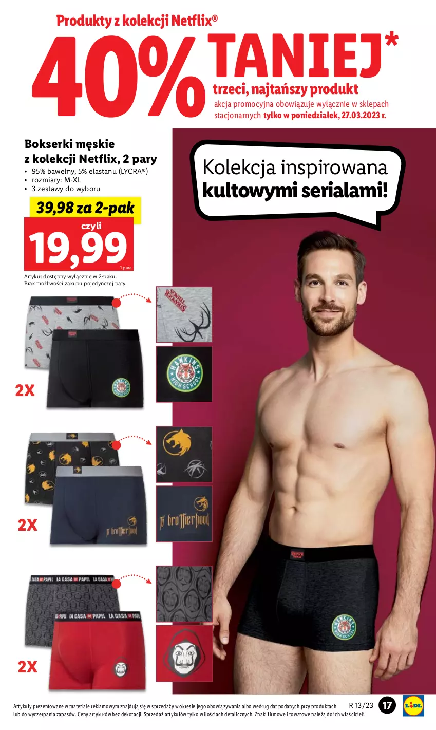 Gazetka promocyjna Lidl - GAZETKA - ważna 27.03 do 02.04.2023 - strona 17 - produkty: Bokserki, Ser