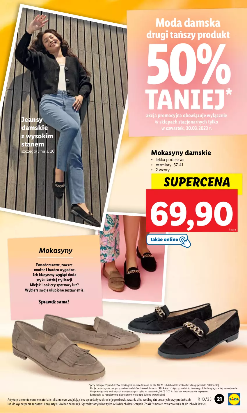 Gazetka promocyjna Lidl - GAZETKA - ważna 27.03 do 02.04.2023 - strona 23 - produkty: Moda, Mokasyny, Por, Sok, Sport