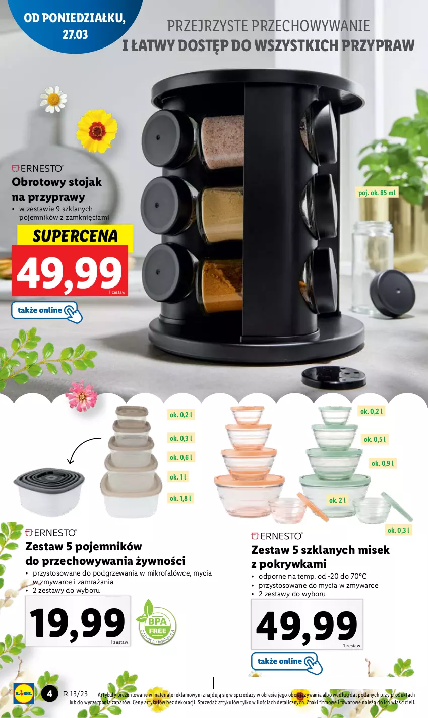 Gazetka promocyjna Lidl - GAZETKA - ważna 27.03 do 02.04.2023 - strona 4 - produkty: Fa, Pojemnik, Por, Przyprawy, Stojak