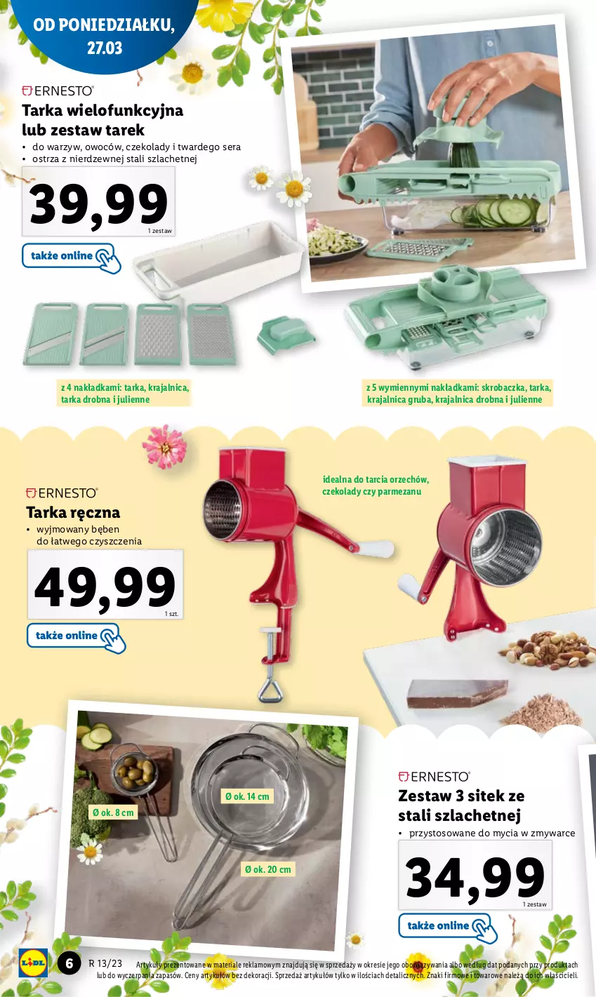 Gazetka promocyjna Lidl - GAZETKA - ważna 27.03 do 02.04.2023 - strona 6 - produkty: Parmezan, Ser, Skrobaczka, Tarka, Tarka wielofunkcyjna