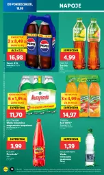 Gazetka promocyjna Lidl - GAZETKA - Gazetka - ważna od 20.08 do 20.08.2025 - strona 42 - produkty: Nałęczowianka, Sok, Mus, Hibiskus, Ice tea, Napoje, Pepsi, Oranżada, Hellena, Muszynianka, Tymbark, Woda mineralna, Woda, Magnez