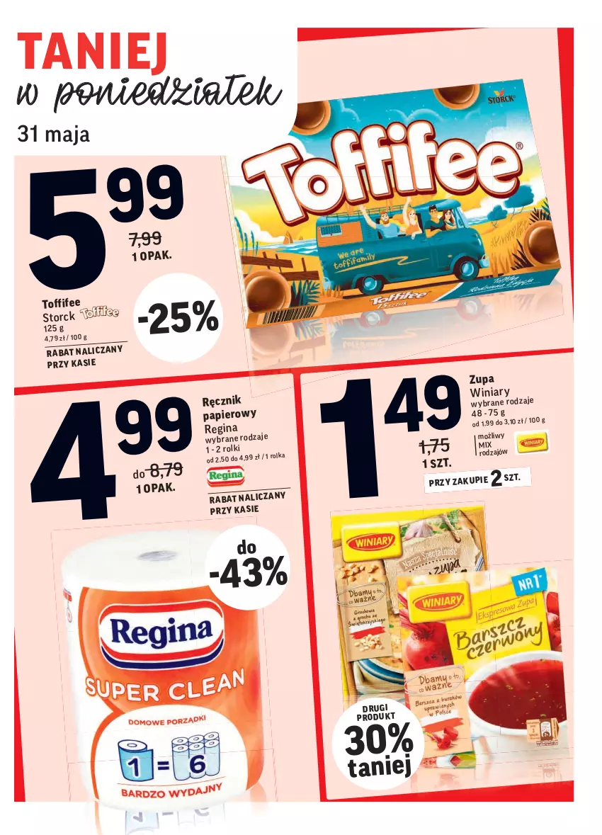 Gazetka promocyjna Intermarche - Dzień Dziecka, Dzień Mamy - ważna 25.05 do 31.05.2021 - strona 38 - produkty: Gin, Papier, Ręcznik, Toffifee, Winiary, Zupa