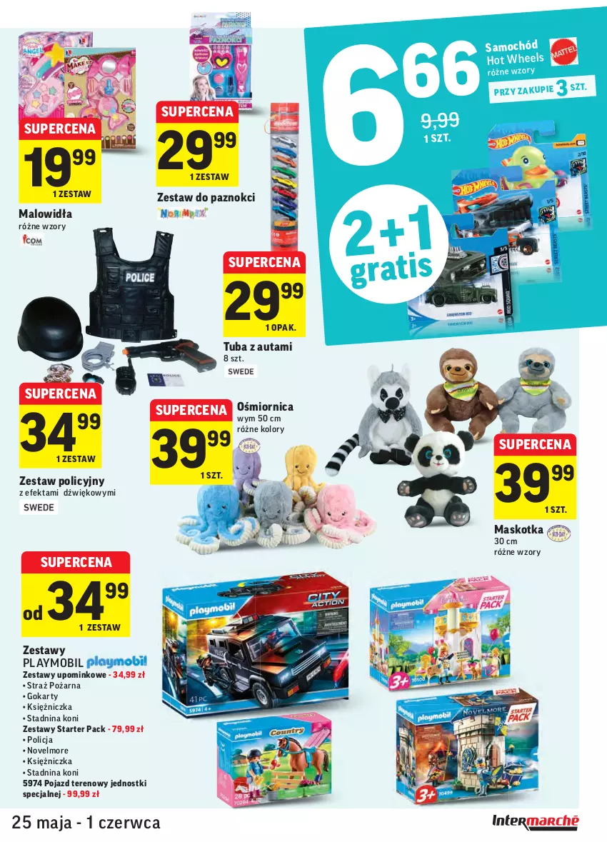 Gazetka promocyjna Intermarche - Dzień Dziecka, Dzień Mamy - ważna 25.05 do 31.05.2021 - strona 7 - produkty: Hot Wheels, Mobil, Playmobil, Pojazd, Samochód, Straż pożarna, Zestaw do paznokci