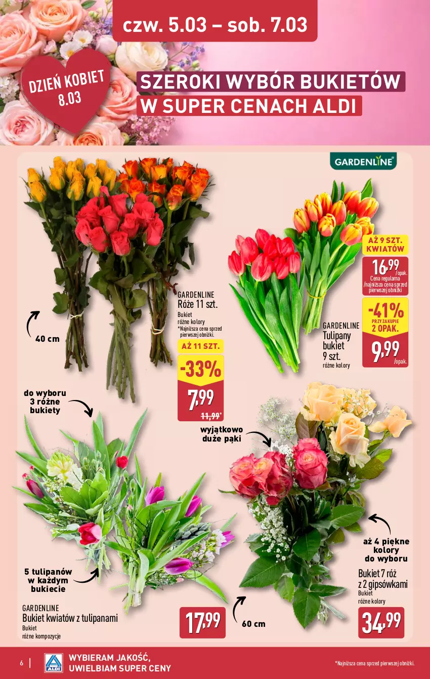 Gazetka promocyjna Aldi - Dzień kobiet - ważna 02.03 do 07.03.2026 - strona 6 - produkty: Bukiet, Tulipan