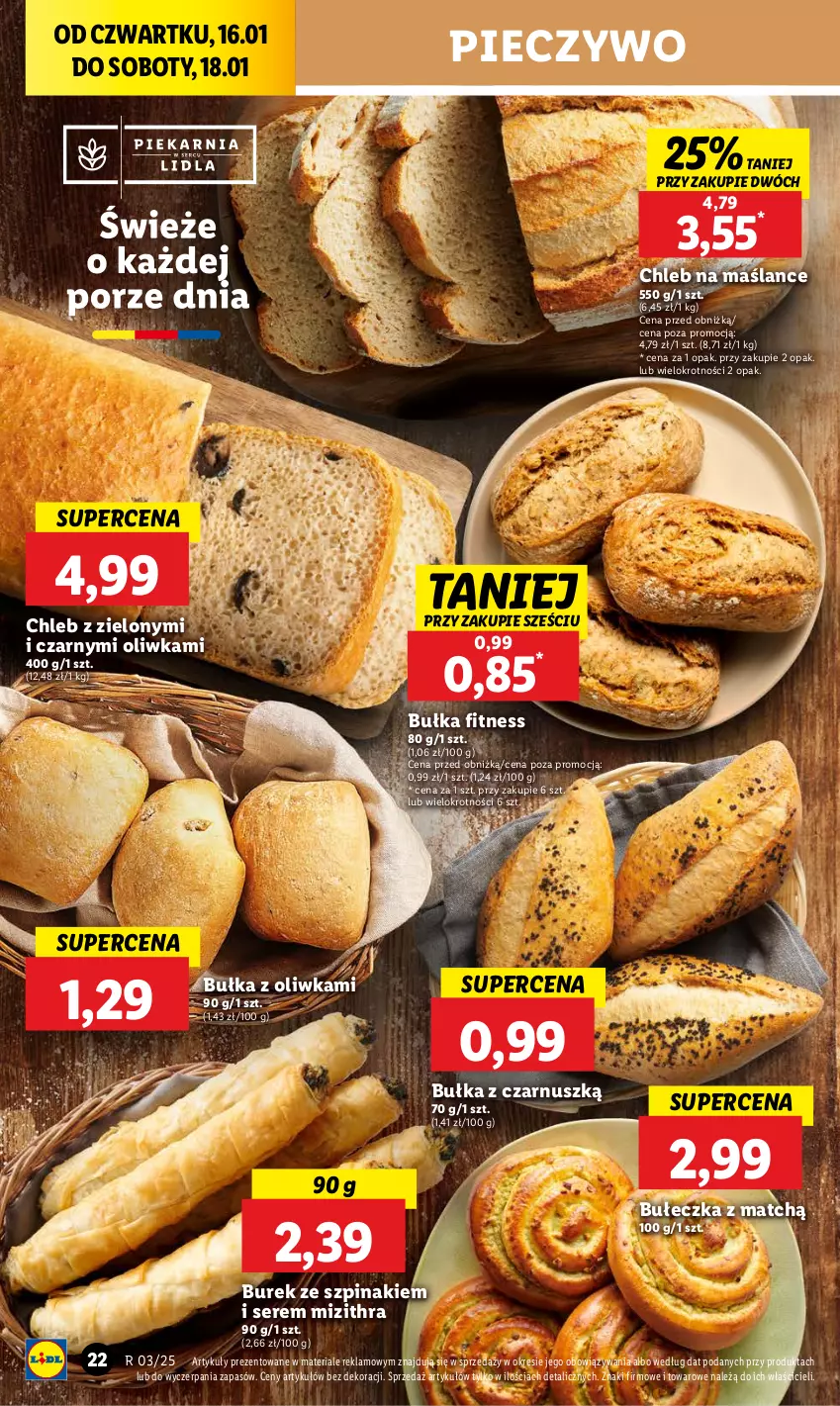 Gazetka promocyjna Lidl - GAZETKA - ważna 16.01 do 18.01.2025 - strona 24 - produkty: Bułka, Bułka fitness, Chleb, Piec, Pieczywo, Ser, Szpinak