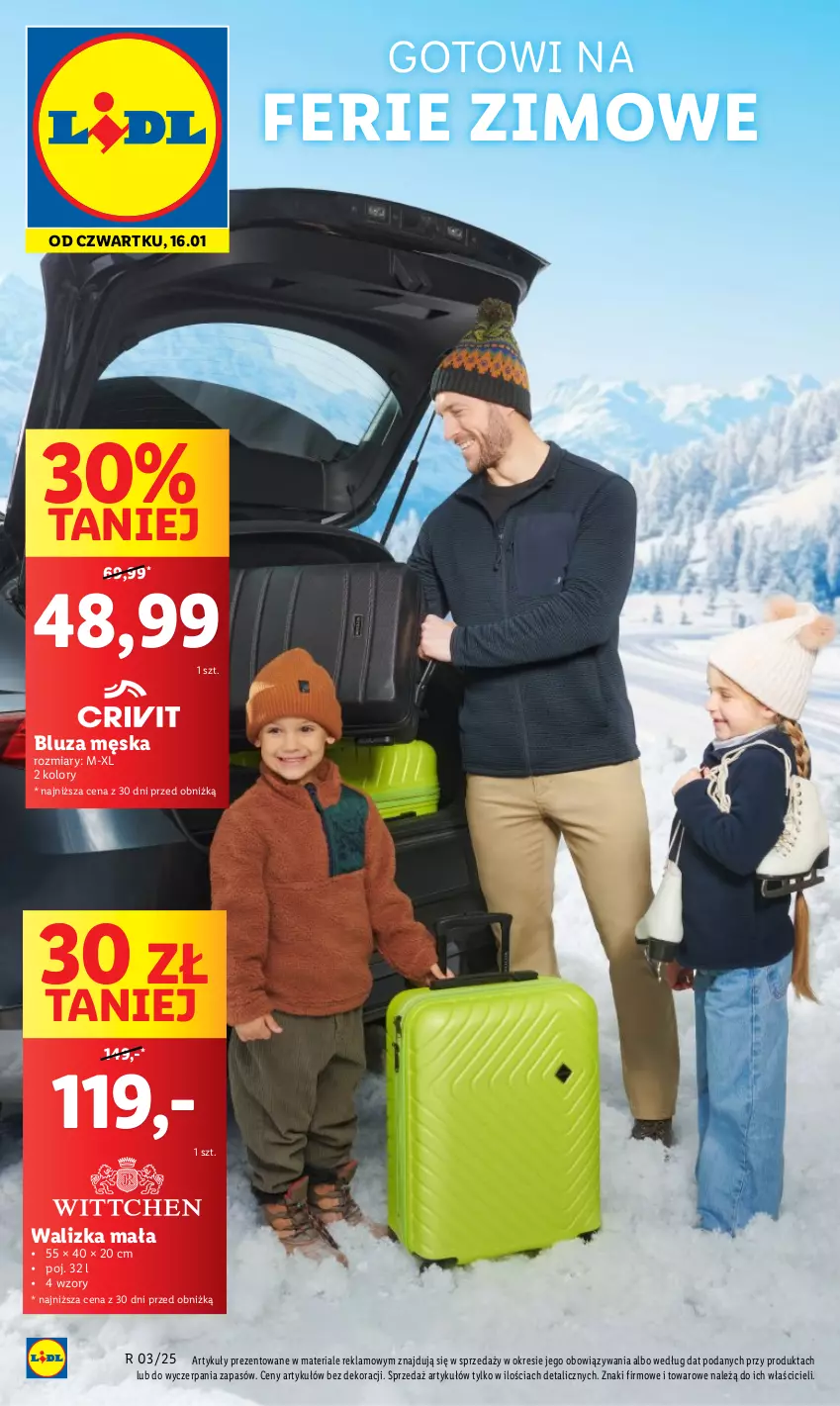 Gazetka promocyjna Lidl - GAZETKA - ważna 16.01 do 18.01.2025 - strona 55 - produkty: Bluza, Walizka