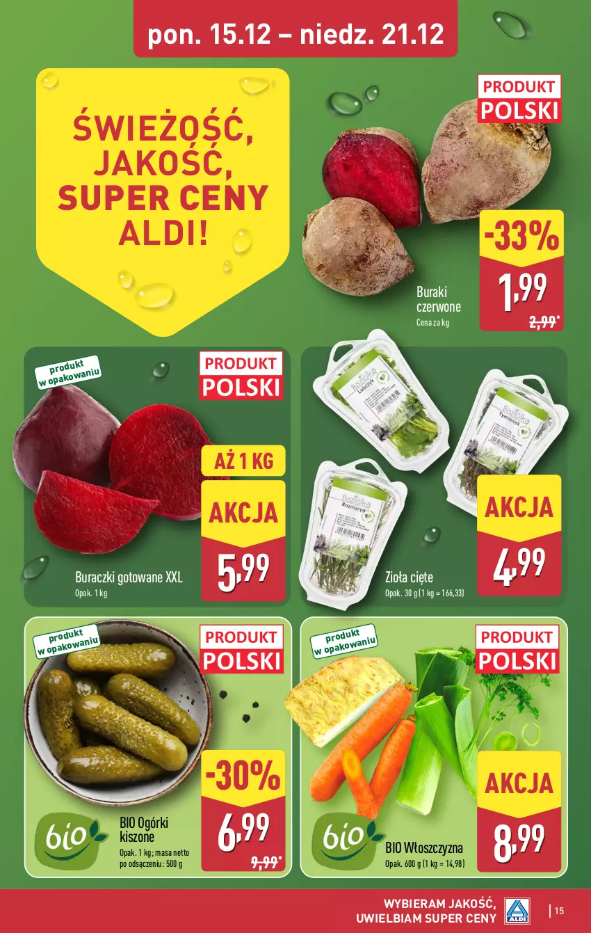 Gazetka promocyjna Aldi - Oferta weekendowa - ważna 18.12 do 21.12.2025 - strona 15 - produkty: Buraczki, Buraki