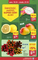 Gazetka promocyjna Aldi - Oferta weekendowa - Gazetka - ważna od 21.12 do 21.12.2025 - strona 17 - produkty: Sok, Bukiet, Mango, Grejpfrut
