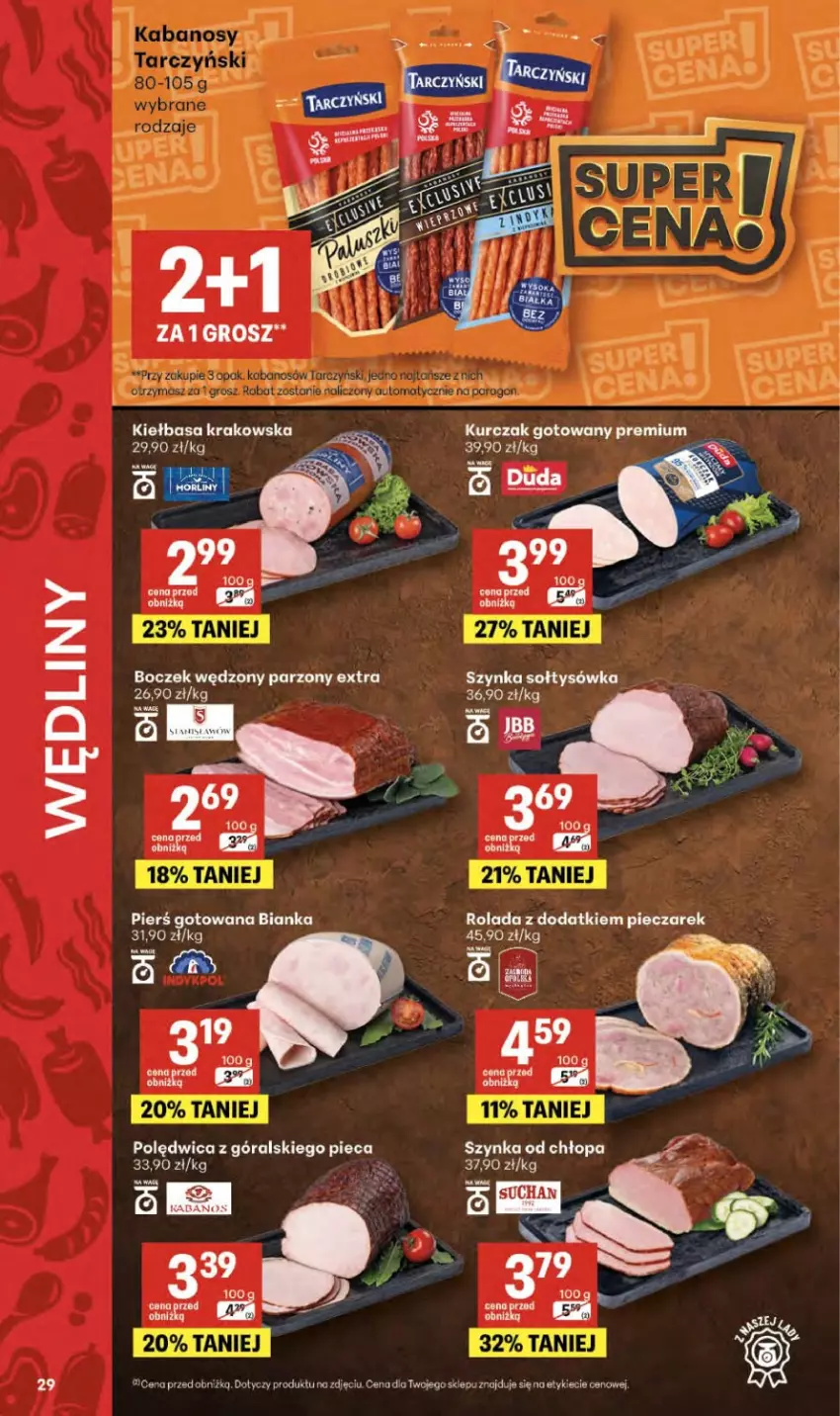 Gazetka promocyjna Delikatesy Centrum - Franczyza DC23 Czwartek - ważna 03.06 do 10.06.2026 - strona 29 - produkty: Bianka, Boczek, Kiełbasa, Kiełbasa krakowska, Kurczak, Kurczak gotowany, Piec, Polędwica, Rolada, Szynka