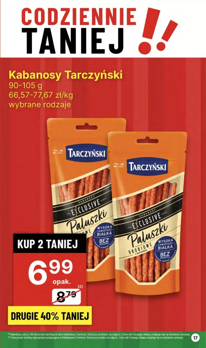 Gazetka promocyjna Delikatesy Centrum - NOWA GAZETKA Delikatesy Centrum od 30 maja! 30.05-05.06.2024 - ważna 30.05 do 05.06.2024 - strona 17 - produkty: Kabanos, Tarczyński