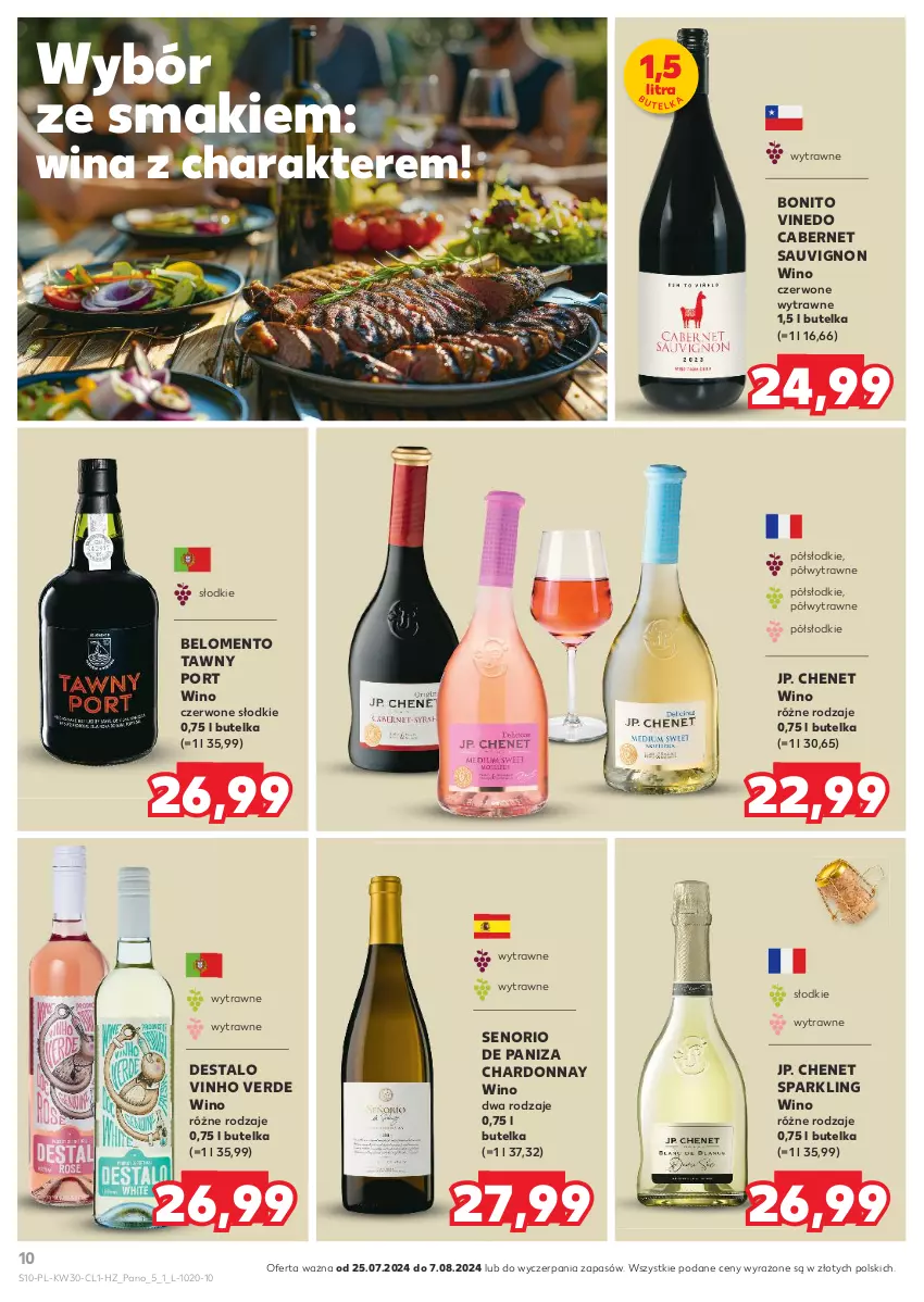 Gazetka promocyjna Kaufland - Barek Kauflandu - ważna 25.07 do 07.08.2024 - strona 10 - produkty: Cabernet Sauvignon, Chardonnay, Por, Wino, Wino czerwone