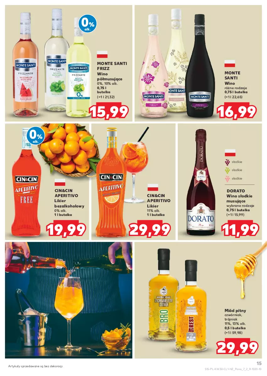 Gazetka promocyjna Kaufland - Barek Kauflandu - ważna 25.07 do 07.08.2024 - strona 15 - produkty: Likier, Miód, Miód pitny, Monte, Monte Santi, Mus, Wino