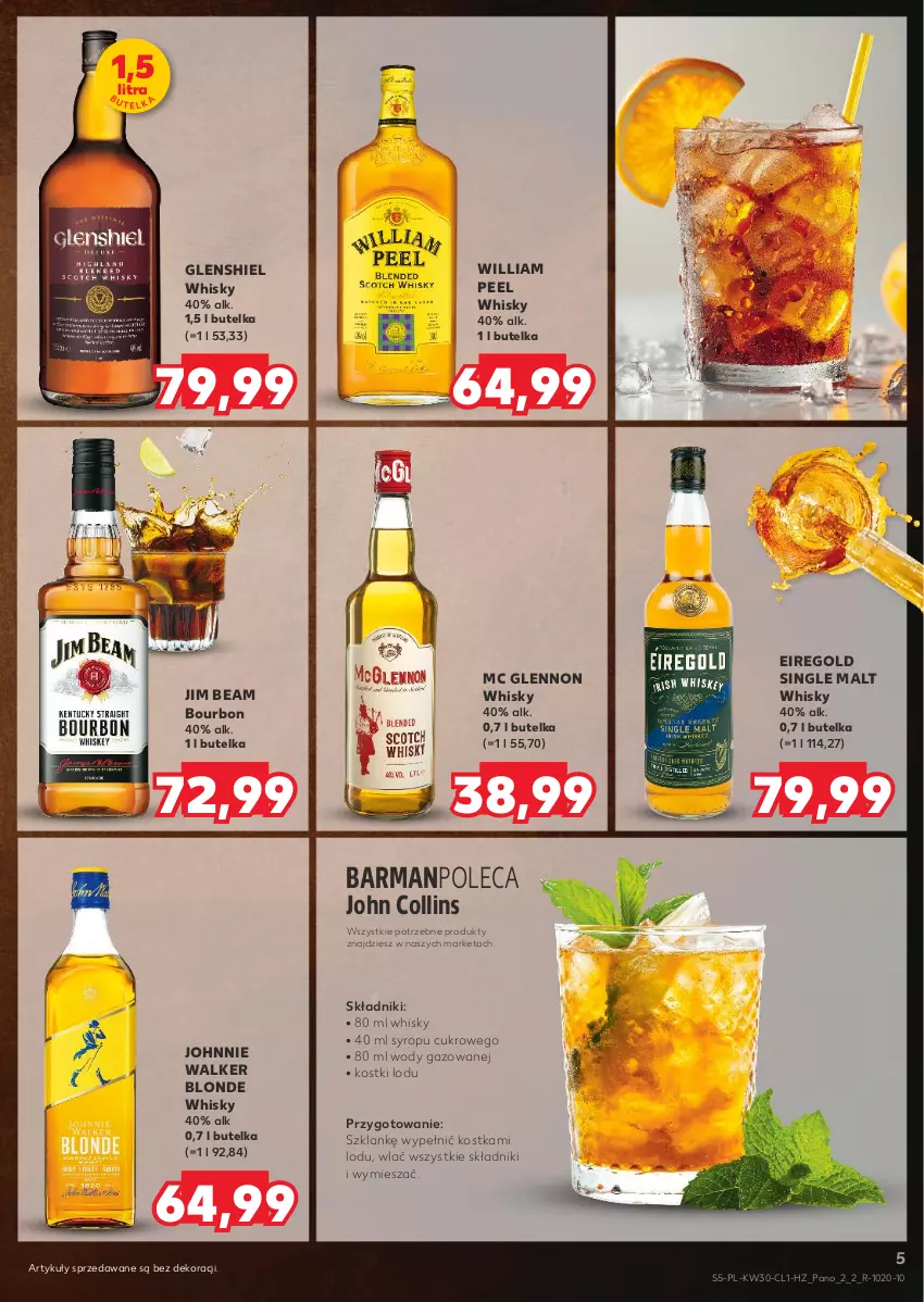 Gazetka promocyjna Kaufland - Barek Kauflandu - ważna 25.07 do 07.08.2024 - strona 5 - produkty: Bourbon, Jim Beam, Johnnie Walker, Syrop, Whisky