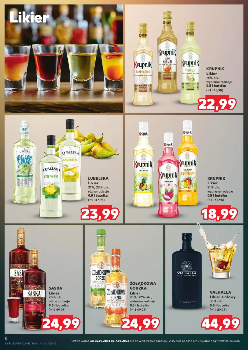 Gazetka promocyjna Kaufland - Barek Kauflandu - ważna 25.07 do 07.08.2024 - strona 8 - produkty: Krupnik, Likier, Saska