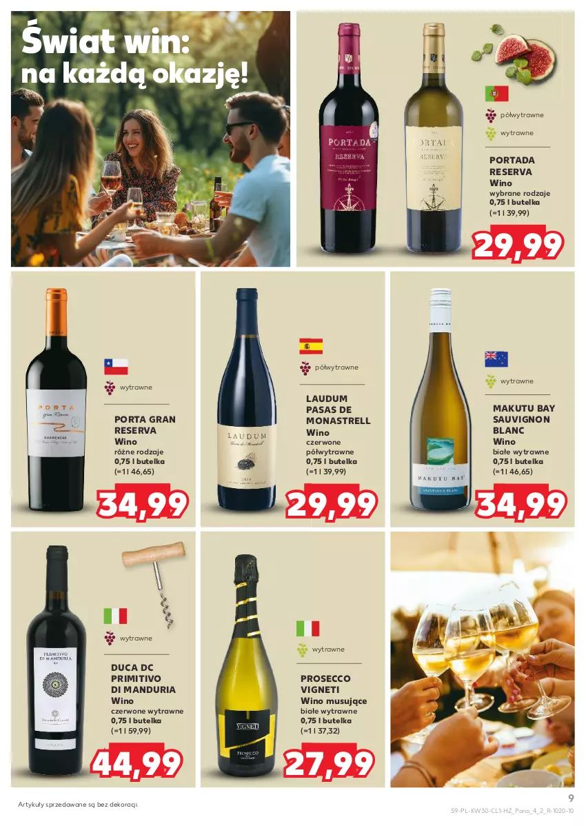 Gazetka promocyjna Kaufland - Barek Kauflandu - ważna 25.07 do 07.08.2024 - strona 9 - produkty: Gra, Mus, Por, Portada, Prosecco, Sauvignon Blanc, Ser, Wino, Wino białe, Wino czerwone, Wino musujące