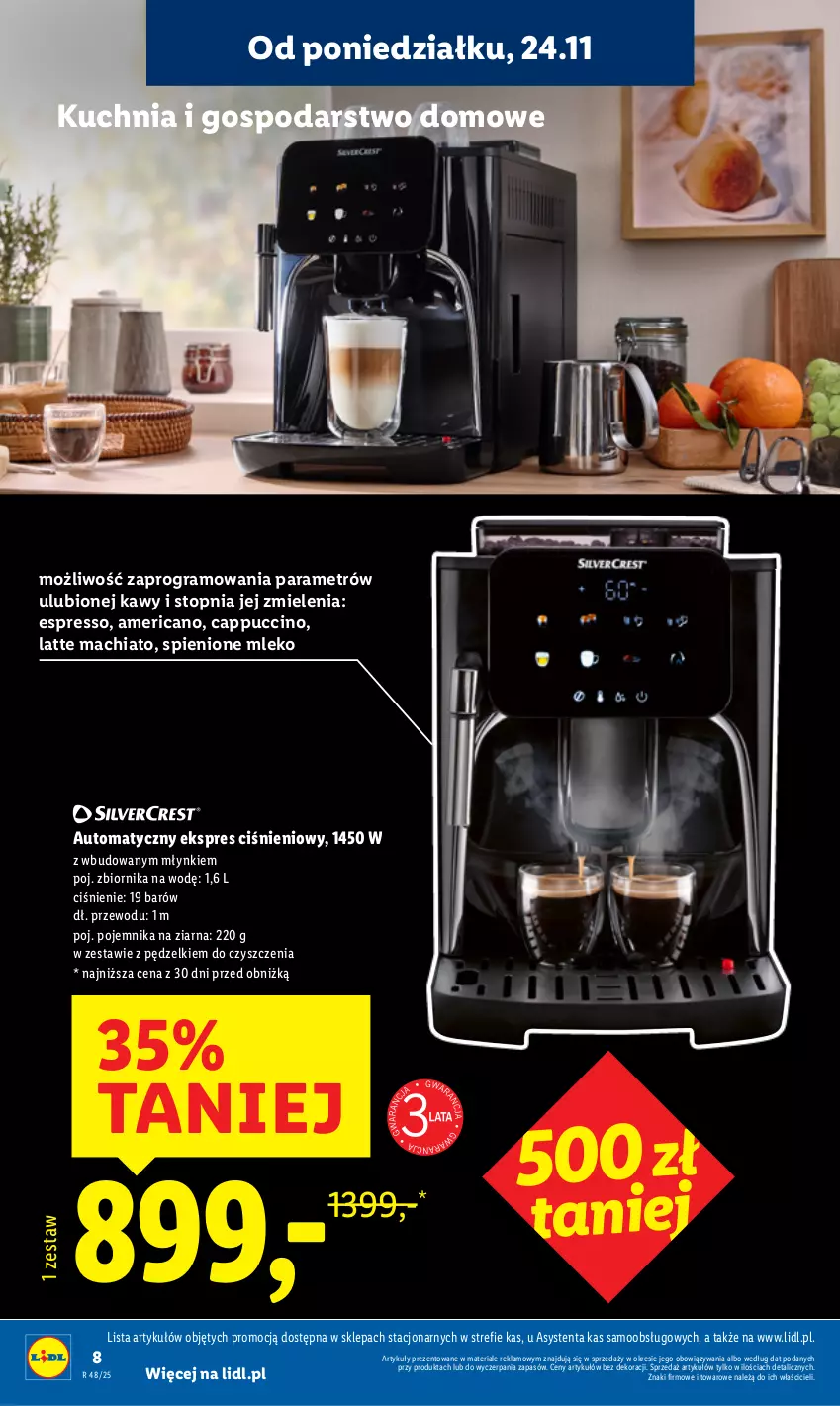 Gazetka promocyjna Lidl - GAZETKA - ważna 24.11 do 29.11.2025 - strona 10 - produkty: Cappuccino, Chia, Gra, Kuchnia, Mleko, Pojemnik, Robot, Top