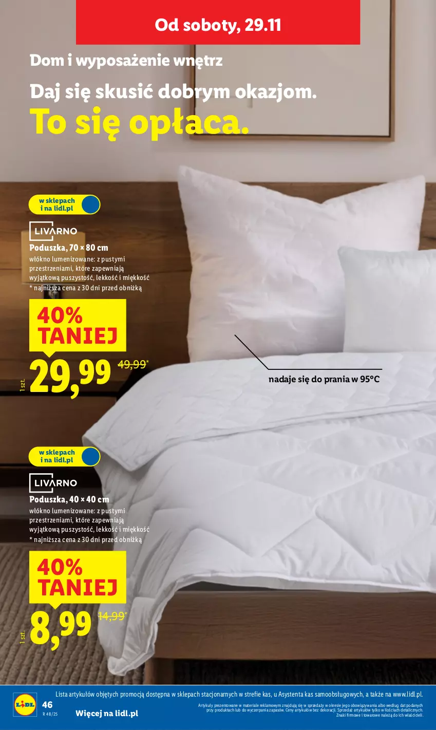 Gazetka promocyjna Lidl - GAZETKA - ważna 24.11 do 29.11.2025 - strona 50 - produkty: Poduszka