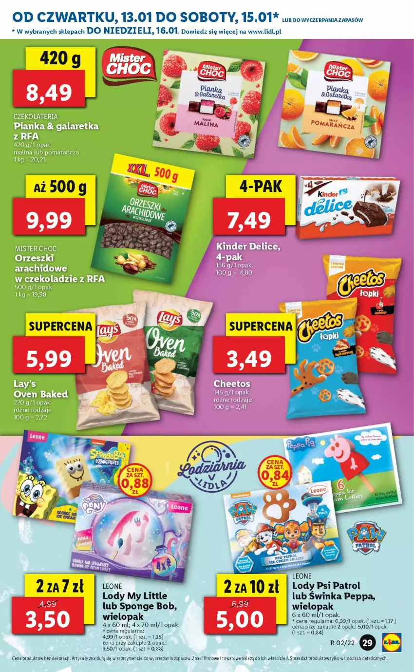 Gazetka promocyjna Lidl - GAZETKA - ważna 13.01 do 16.01.2022 - strona 29 - produkty: Fa, Gala, Galaretka, Inka, Lody, Orzeszki, Psi Patrol