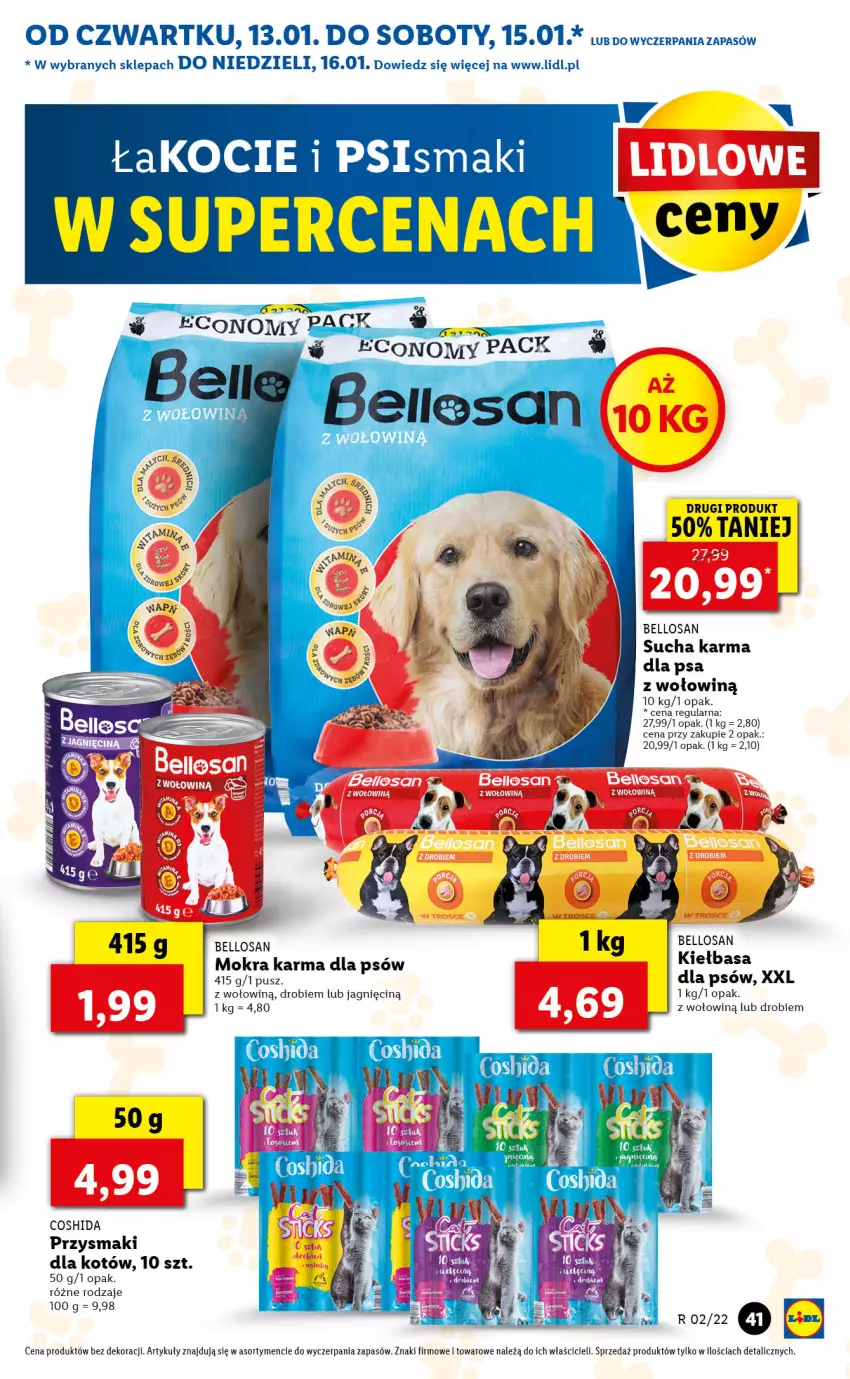 Gazetka promocyjna Lidl - GAZETKA - ważna 13.01 do 16.01.2022 - strona 41 - produkty: Bell, Koc, Mokra karma, Przysmaki, Sucha karma