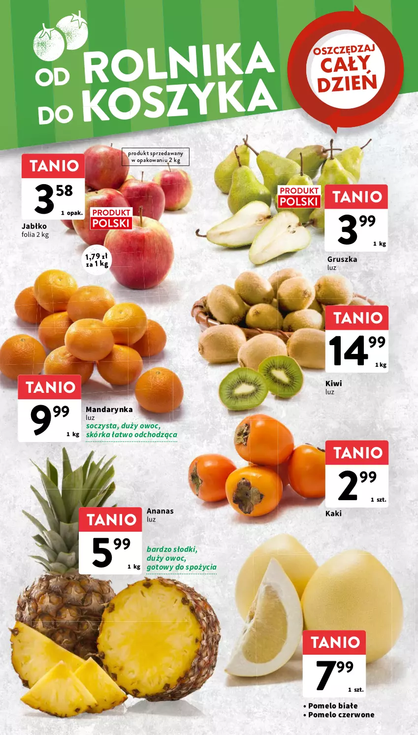 Gazetka promocyjna Intermarche - Gazetka Intermarche - ważna 19.10 do 25.10.2023 - strona 14 - produkty: Ananas, Kaki, Kiwi, Kosz, Pomelo