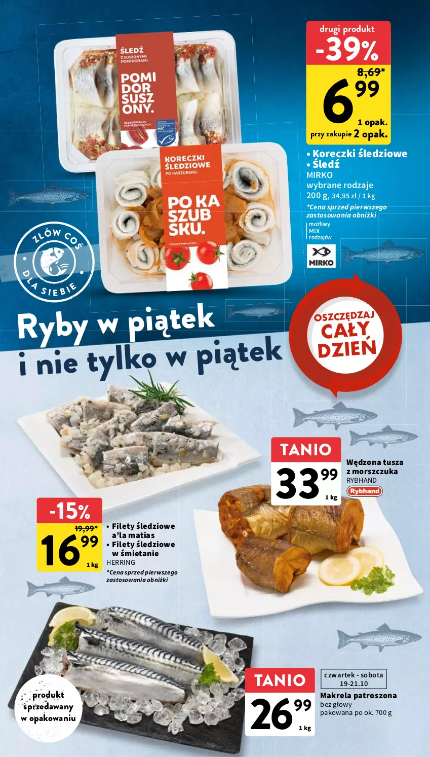 Gazetka promocyjna Intermarche - Gazetka Intermarche - ważna 19.10 do 25.10.2023 - strona 22 - produkty: Koreczki śledziowe, Tusz