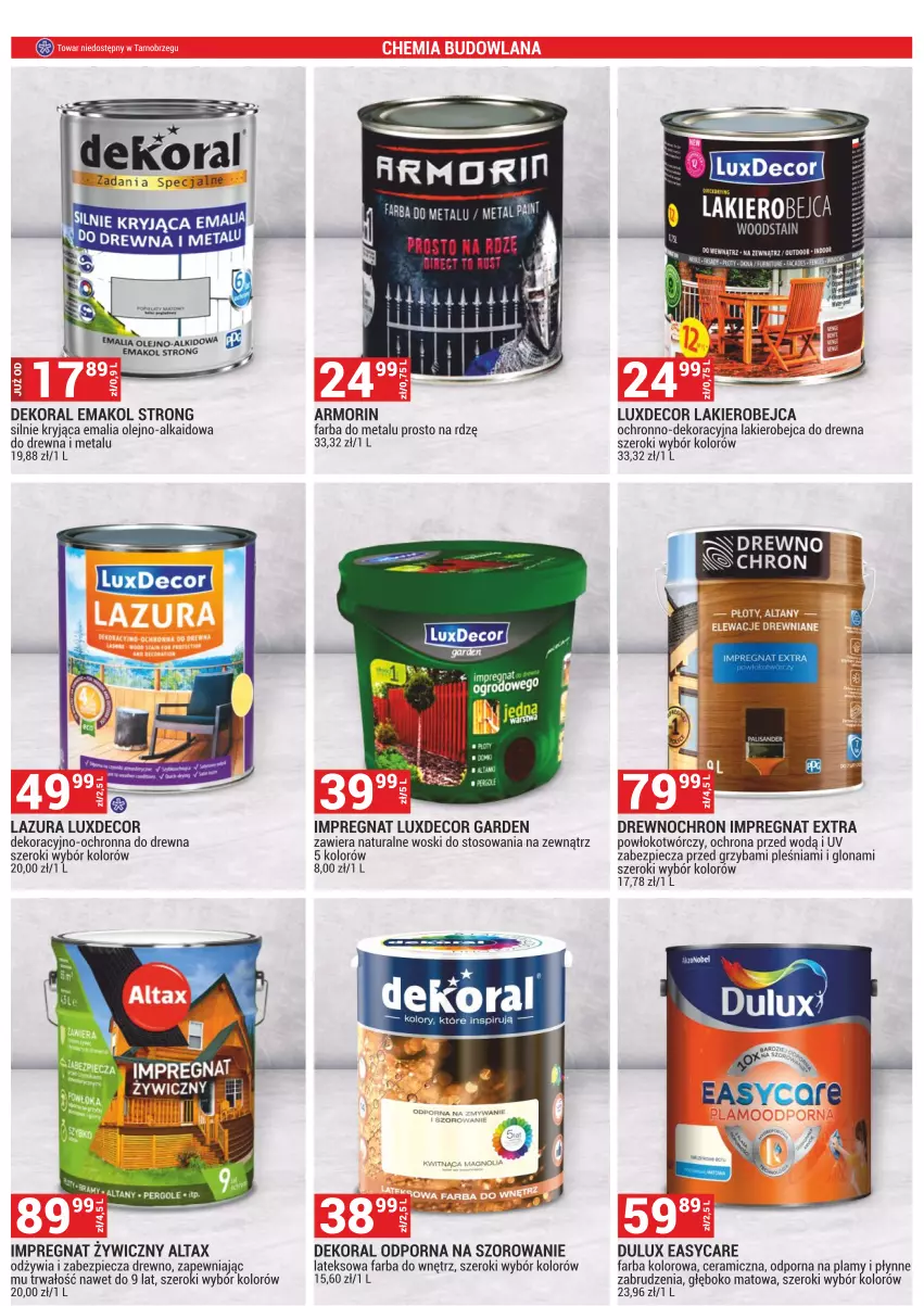 Gazetka promocyjna Merkury Market - Gazetka - ważna 01.03 do 31.03.2021 - strona 24 - produkty: Dekoral, Dulux, Fa, Lakier, Lazur, LG, LuxDecor, Olej, Piec, Por