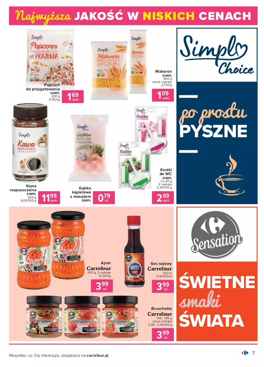 Gazetka promocyjna Carrefour - Gazetka Produkt Carregour - ważna 01.02 do 13.02.2021 - strona 7 - produkty: Kawa, Kawa rozpuszczalna, Makaron, Popcorn, Sos, Sos sojowy