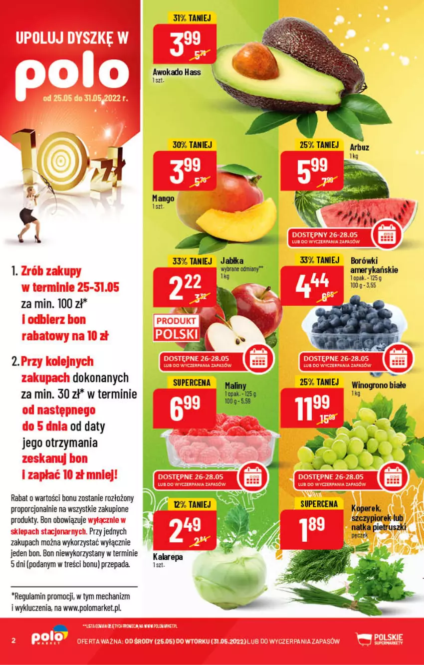 Gazetka promocyjna PoloMarket - Gazetka pomocyjna - ważna 25.05 do 31.05.2022 - strona 2 - produkty: Mango, Natka pietruszki, Por, Wino