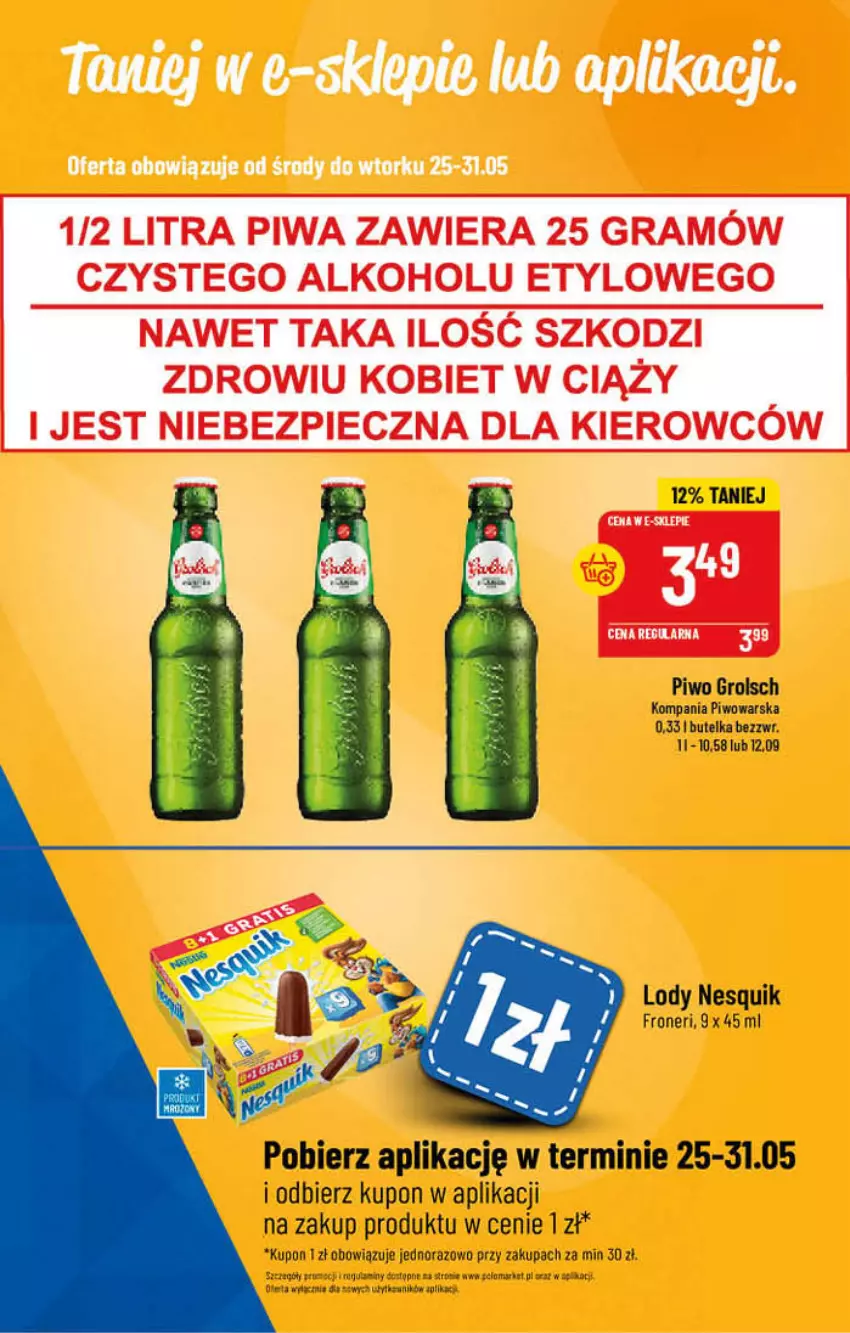 Gazetka promocyjna PoloMarket - Gazetka pomocyjna - ważna 25.05 do 31.05.2022 - strona 53 - produkty: Gra, Lody, Nesquik, Piec, Piwa, Piwo