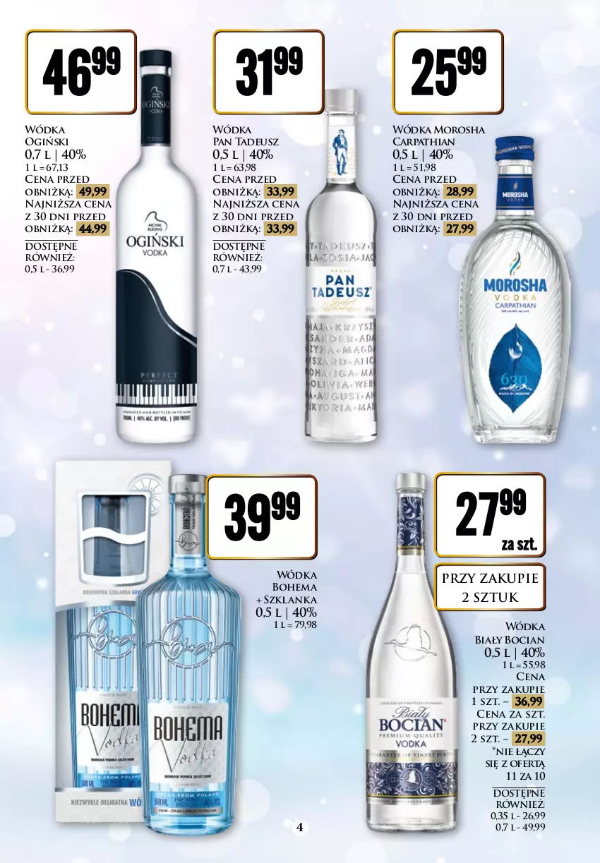 Gazetka promocyjna Dino - Katalog alkoholowy 18.12 - 30.12 - ważna 18.12 do 30.12.2023 - strona 4 - produkty: Biały Bocian, Ogiński, Szklanka, Wódka