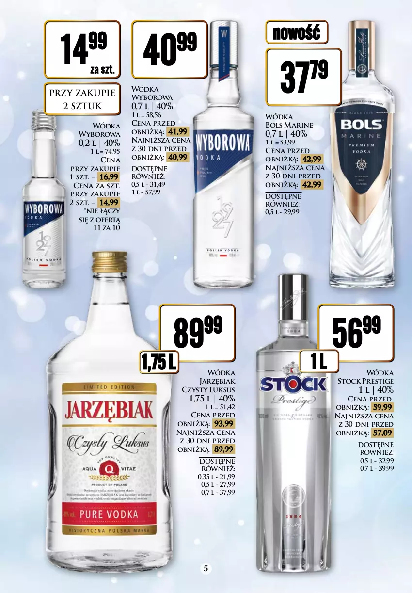 Gazetka promocyjna Dino - Katalog alkoholowy 18.12 - 30.12 - ważna 18.12 do 30.12.2023 - strona 5 - produkty: Bols, Stock, Wódka, Wyborowa