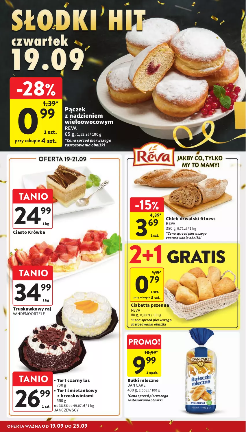 Gazetka promocyjna Intermarche - Gazetka Intermarche - ważna 19.09 do 25.09.2024 - strona 24 - produkty: Chleb, Ciabatta, Dan Cake, Gra, Pączek