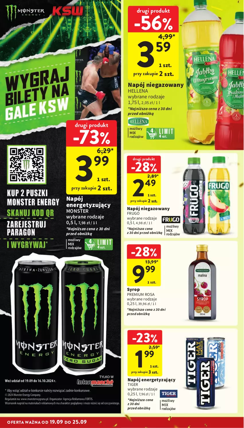 Gazetka promocyjna Intermarche - Gazetka Intermarche - ważna 19.09 do 25.09.2024 - strona 30 - produkty: Hellena, Napój, Napój niegazowany, Syrop, Tiger