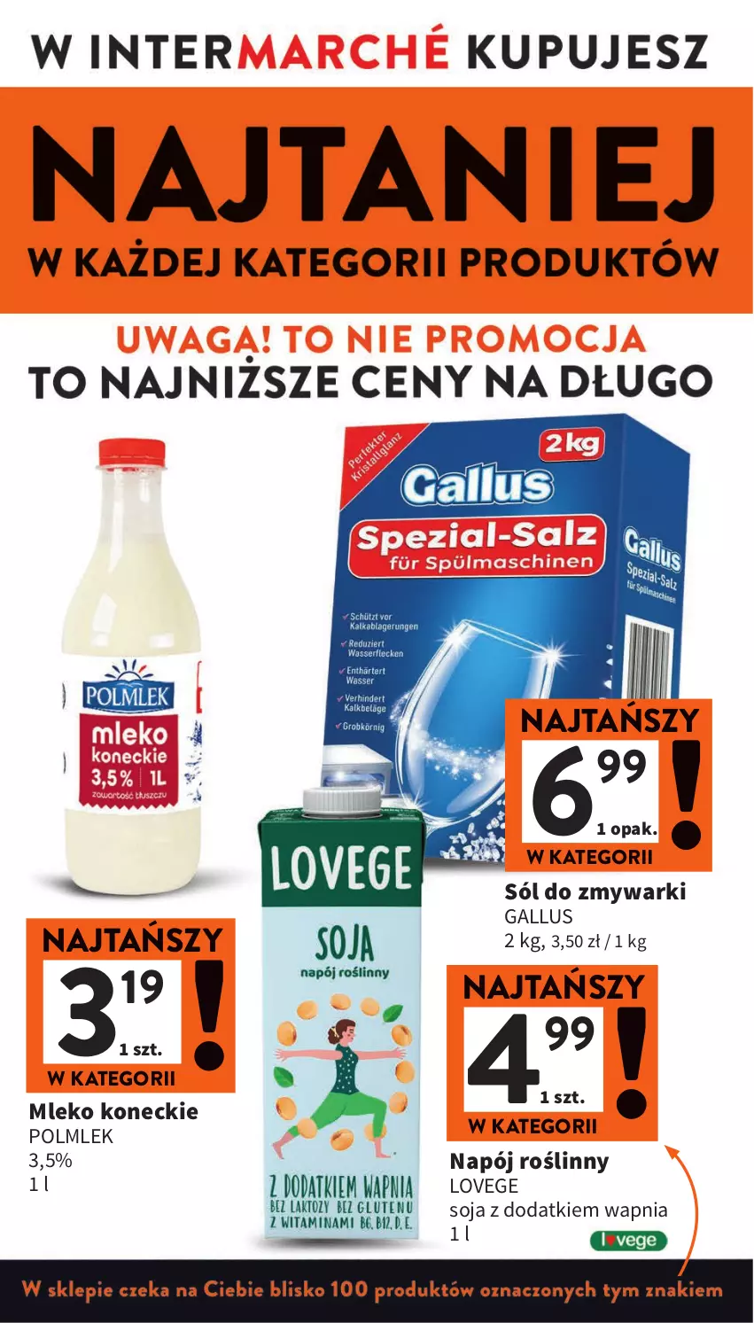 Gazetka promocyjna Intermarche - Gazetka Intermarche - ważna 19.09 do 25.09.2024 - strona 44 - produkty: Mleko, Napój, Napój roślinny, POLMLEK, Sól, Zmywarki