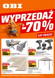 Gazetka promocyjna Obi - Gazetka OBI - Gazetka - ważna od 18.08 do 18.08.2026 - strona 11 - produkty: Por, Stół, Warka, Tarka, Wkręt, Torba, Wkrętarka, Panel podłogowy, Fotel, Akumulator