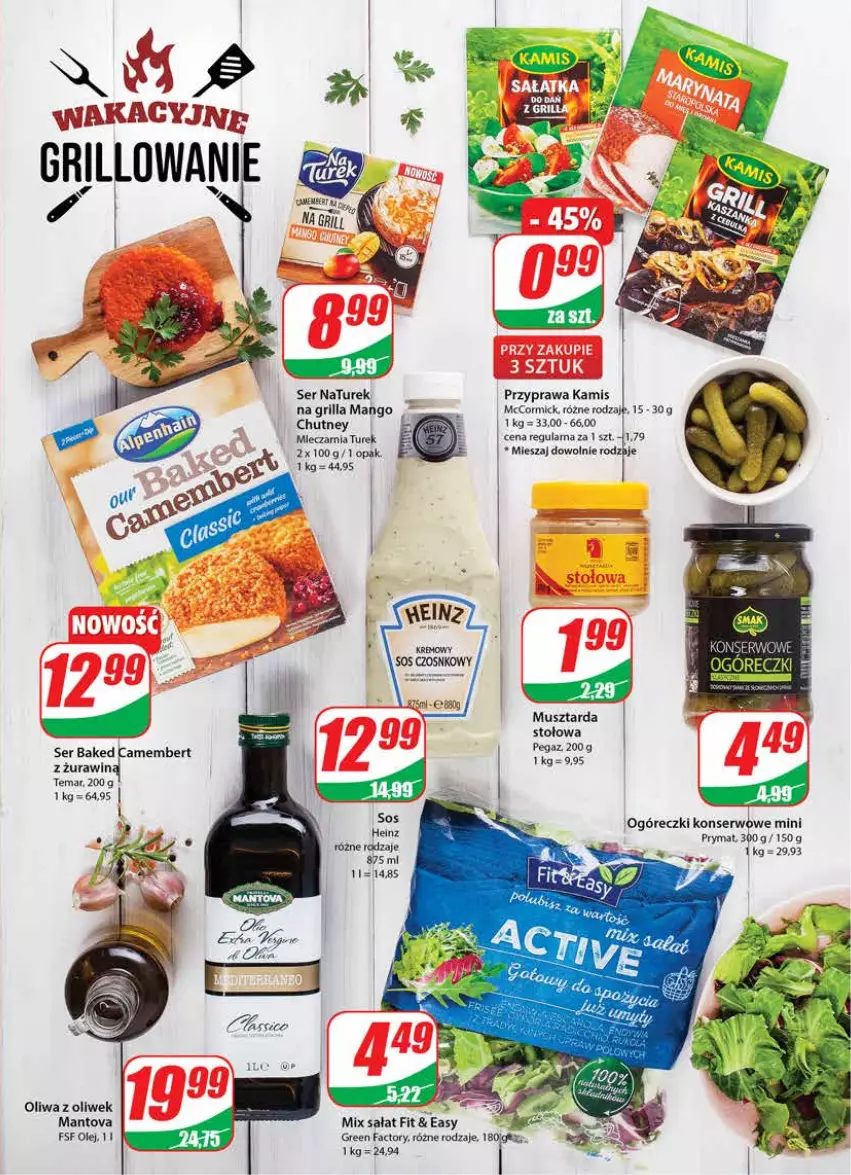 Gazetka promocyjna Dino - Gazetka - ważna 03.08 do 09.08.2022 - strona 7 - produkty: Camembert, Fa, Grill, Kamis, Mango, Mus, Musztarda, NaTurek, Olej, Oliwa z oliwek, Prymat, Sałat, Ser