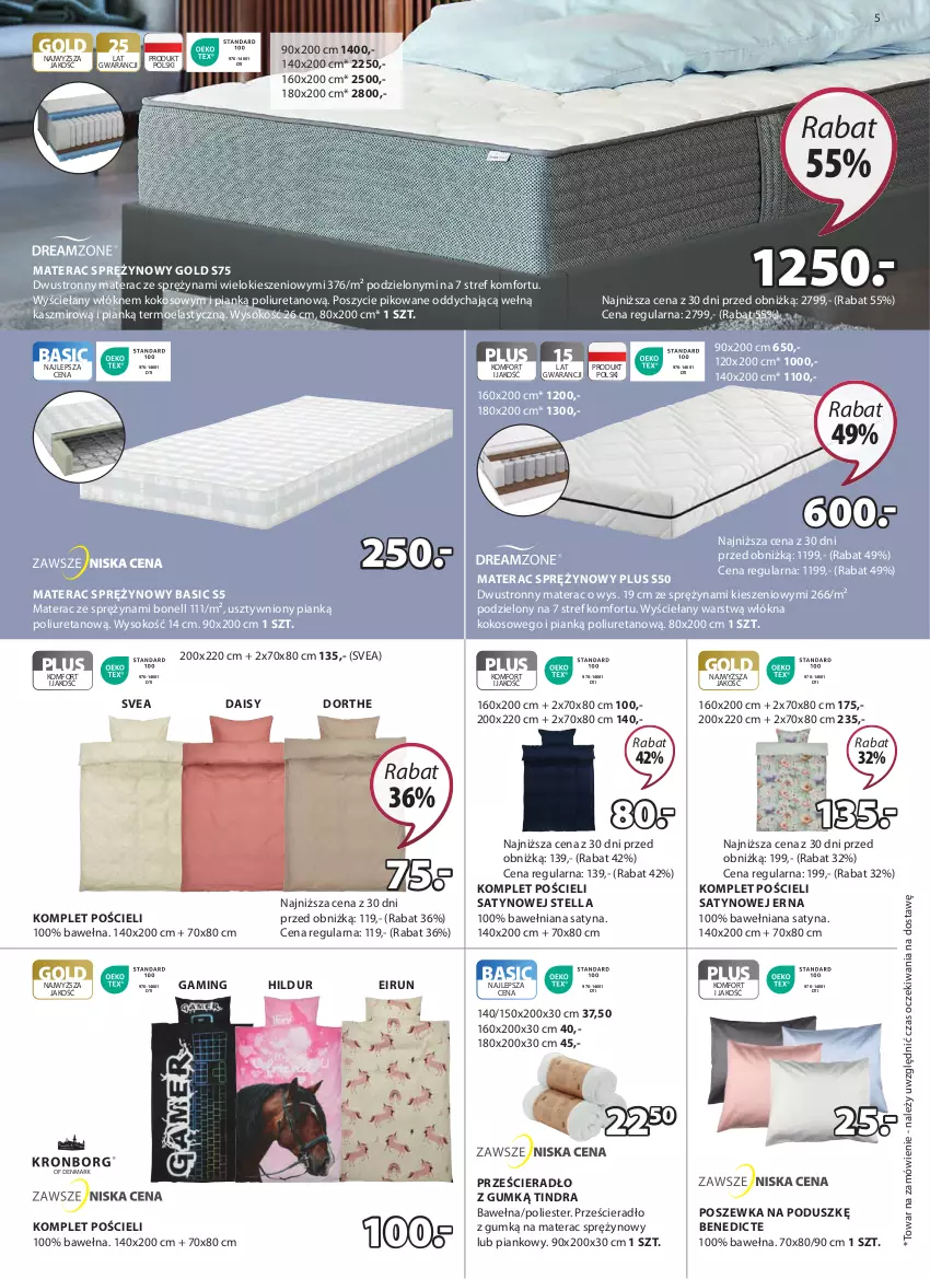 Gazetka promocyjna Jysk - Oferta tygodnia - ważna 29.05 do 16.06.2024 - strona 6 - produkty: Kokos, Komplet pościeli, Materac, Materac sprężynowy, Pościel, Poszewka, Prześcieradło, Sok, Tera, Wełna