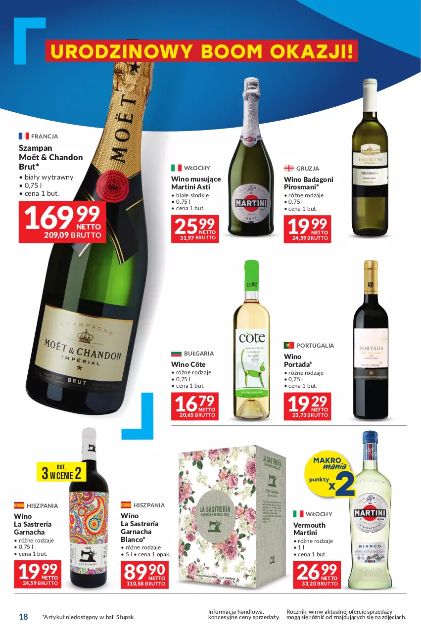 Gazetka promocyjna Makro - Oferta dla Twojego biznesu - oferta z alkoholem - ważna 19.03 do 30.03.2024 - strona 18 - produkty: Martini, Mus, Por, Portada, Vermouth, Wino, Wino musujące