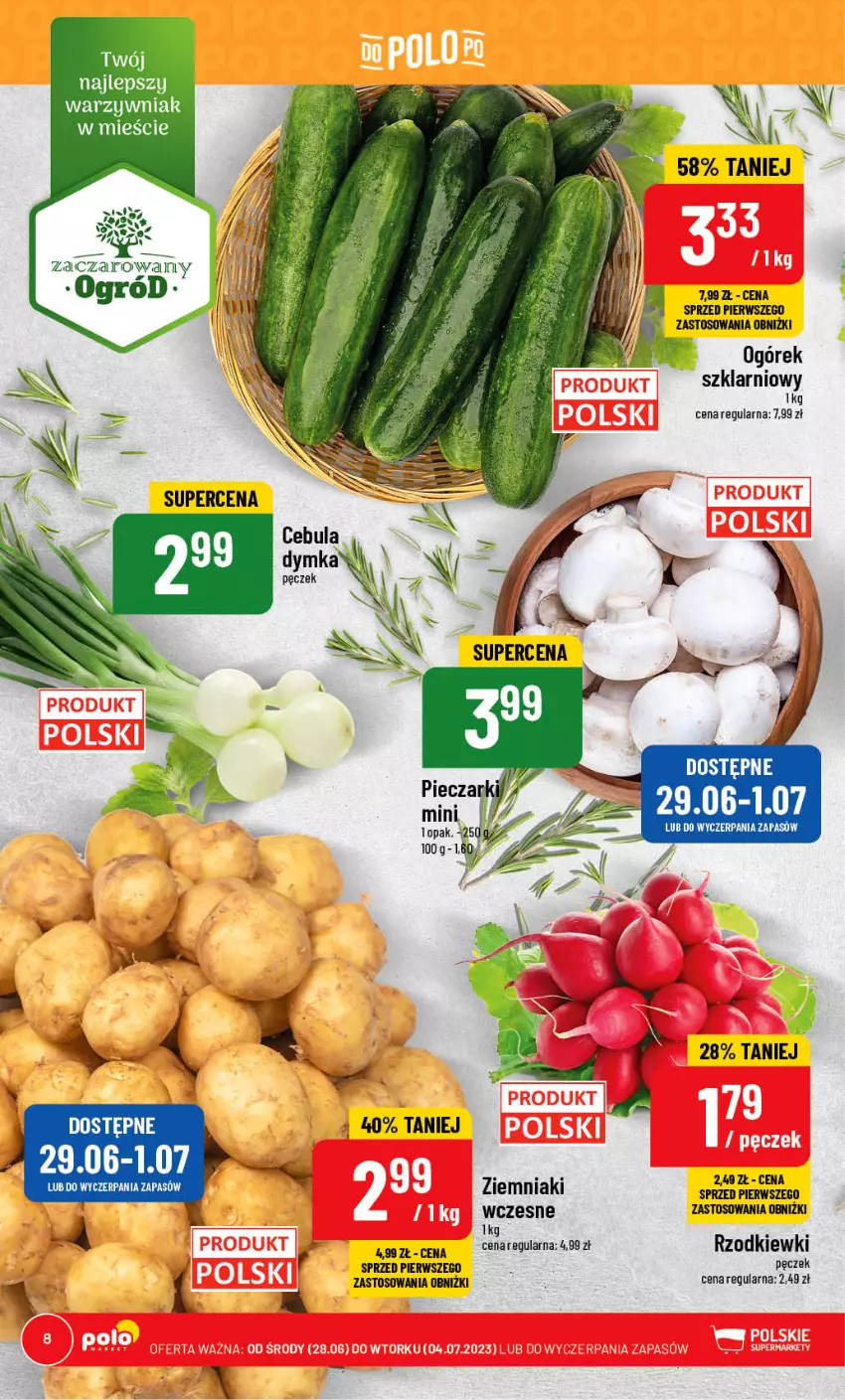 Gazetka promocyjna PoloMarket - Gazetka pomocyjna - ważna 28.06 do 04.07.2023 - strona 8 - produkty: Fa, Ogórek, Ziemniaki