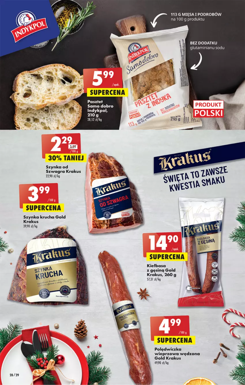 Gazetka promocyjna Biedronka - Gazetka - Biedronka.pl - ważna 19.12 do 24.12.2022 - strona 28 - produkty: Gra, Kiełbasa, Krakus, Pasztet, Polędwiczka wieprzowa, Szynka