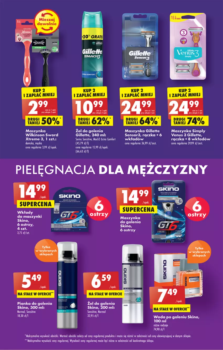 Gazetka promocyjna Biedronka - Gazetka - Biedronka.pl - ważna 19.12 do 24.12.2022 - strona 51 - produkty: Gillette, Maszynka, Pianka do golenia, Sok, Szynka, Venus, Wilkinson Sword, Woda, Woda po goleniu