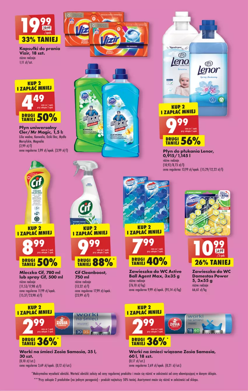 Gazetka promocyjna Biedronka - Gazetka - Biedronka.pl - ważna 19.12 do 24.12.2022 - strona 53 - produkty: Cif, Domestos, Kapsułki do prania, Lenor, Mleczko, Płyn do płukania, Sok, Zawieszka do wc