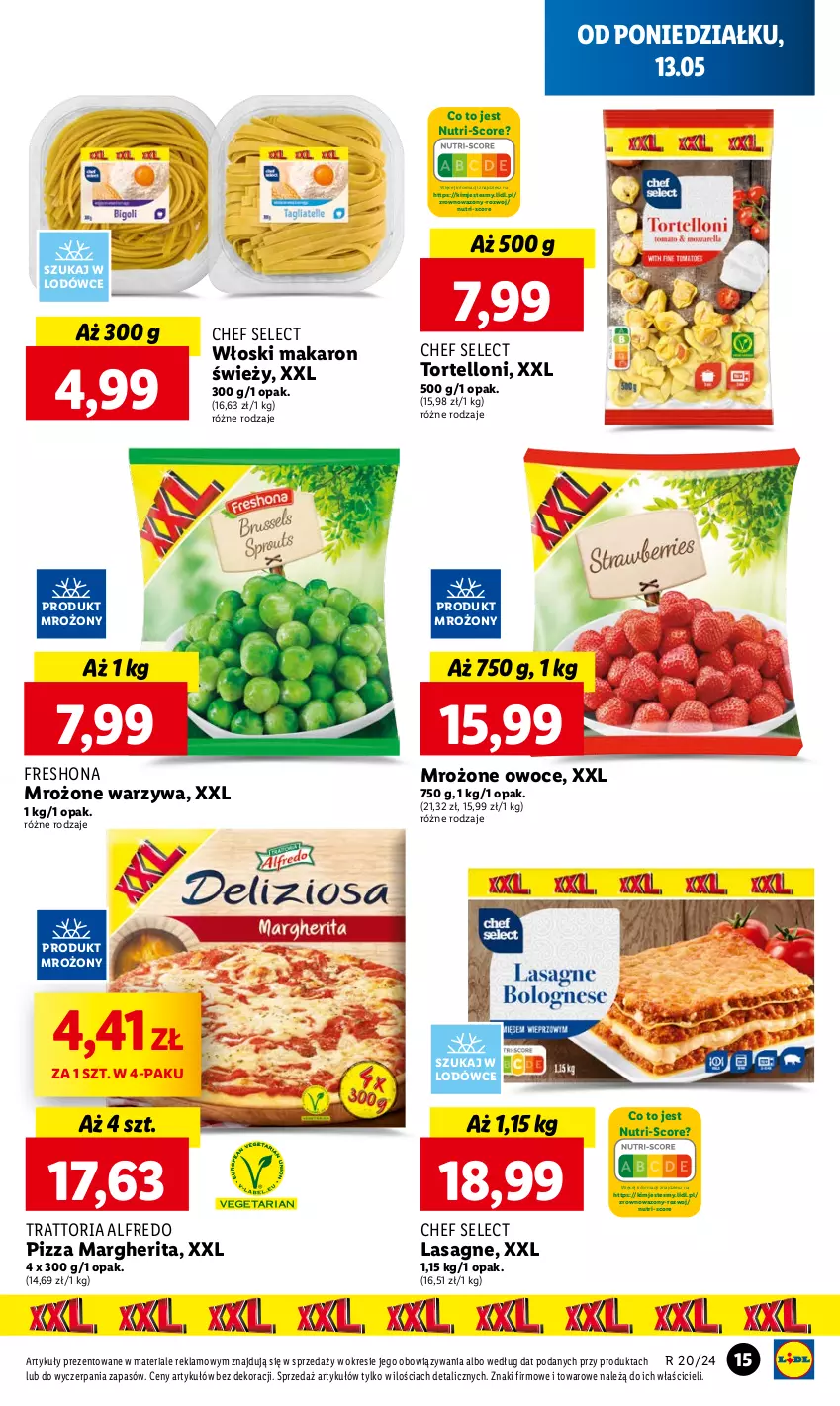 Gazetka promocyjna Lidl - GAZETKA - ważna 13.05 do 15.05.2024 - strona 17 - produkty: Lasagne, Makaron, Owoce, Pizza, Pizza margherita, Tortelloni, Warzywa, Wazon