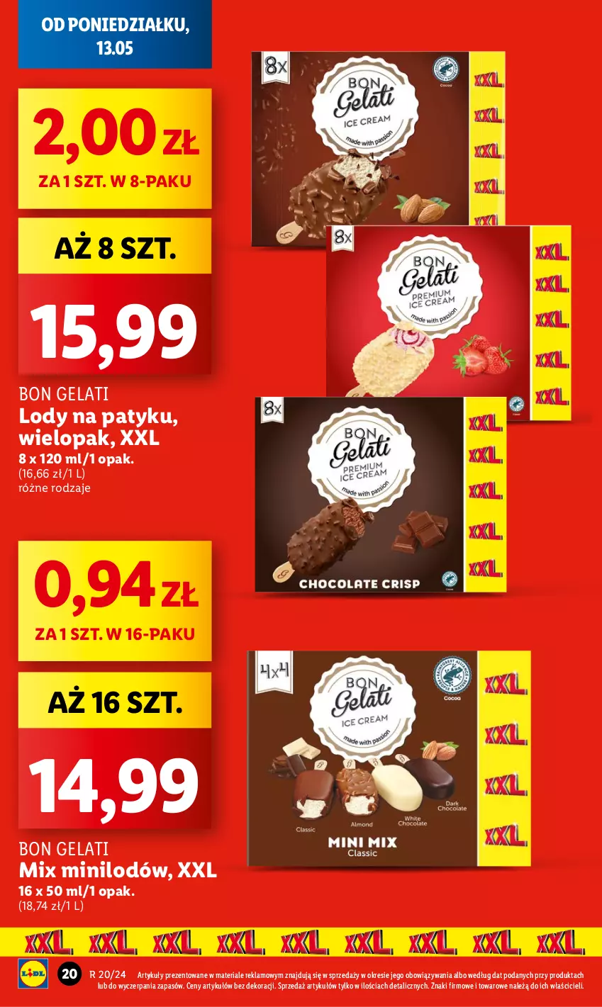 Gazetka promocyjna Lidl - GAZETKA - ważna 13.05 do 15.05.2024 - strona 22 - produkty: Lody