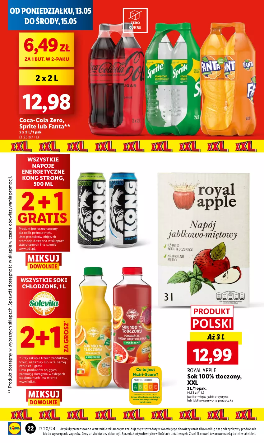 Gazetka promocyjna Lidl - GAZETKA - ważna 13.05 do 15.05.2024 - strona 24 - produkty: Coca-Cola, Fa, Fanta, Gra, Mięta, Napoje, Por, Sok, Sprite, Wazon