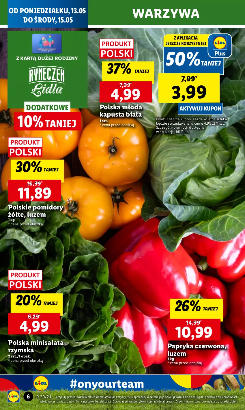 Gazetka promocyjna Lidl - GAZETKA - ważna 13.05 do 15.05.2024 - strona 8 - produkty: Chleb, Olej, Papryka, Papryka czerwona, Pomidory, Sałat, Ser, Warzywa