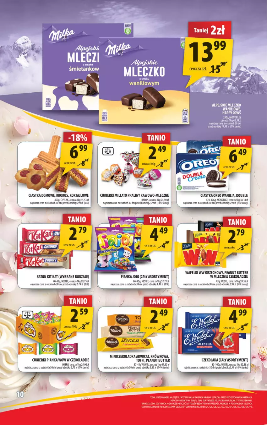 Gazetka promocyjna Arhelan - Gazetka - ważna 14.06 do 23.06.2024 - strona 10 - produkty: Ciastka, Cukier, Cukierki, Czekolada, Kit Kat, LG, Por, Praliny, Rum, Wawel