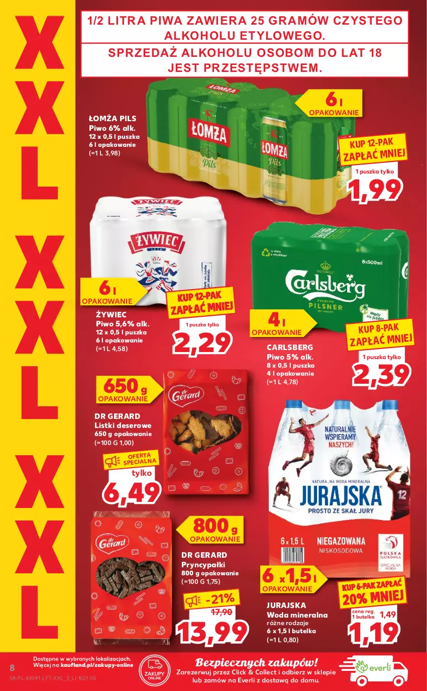 Gazetka promocyjna Kaufland - OFERTA TYGODNIA - ważna 14.10 do 20.10.2021 - strona 8 - produkty: Carlsberg, Deser, Dr Gerard, Piec, Piwa, Piwo, Ser, Woda, Woda mineralna